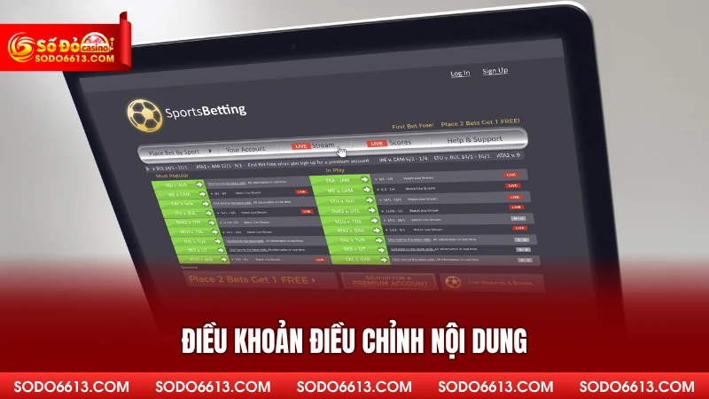 Điều khoản điều chỉnh nội dung