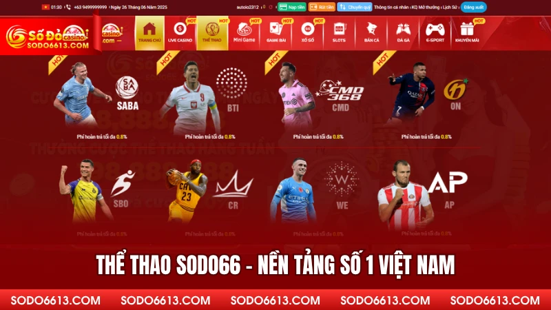 Thể Thao SODO66 - Nền tảng số 1 Việt Nam